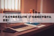 广东红中麻将怎么打旺（广东麻将红中是什么意思）