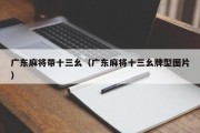 广东麻将带十三幺（广东麻将十三幺牌型图片）