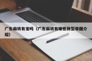 广东麻将有宝吗（广东麻将有哪些牌型带图介绍）