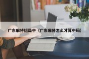 广东麻将组局中（广东麻将怎么才算中码）